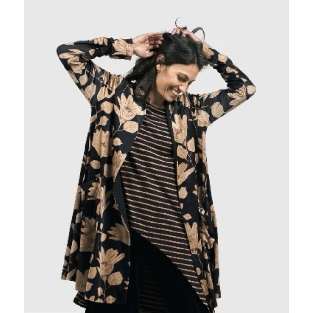 NWT Alembika velour Floral Jacket Womens 4 Retail $335